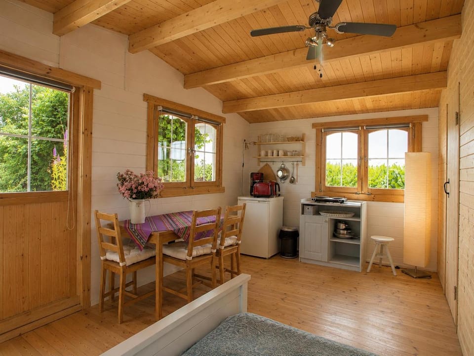 View (from property/room), Kitchen or kitchenette, Photo of the whole room, Dining area