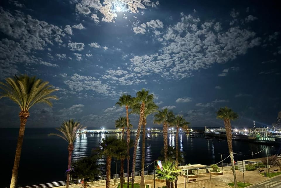 Night, Natural landscape, Sea view