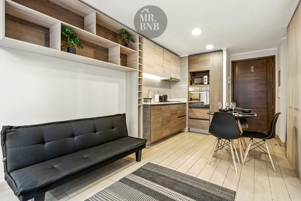 Kitchen or kitchenette, Living room, oven