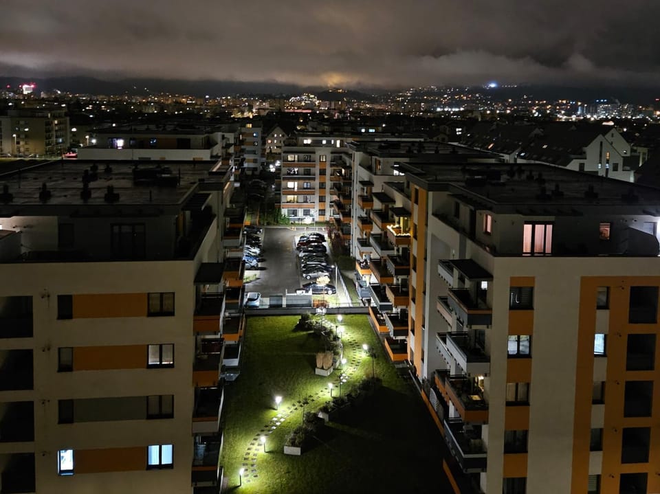 Night, Neighbourhood, Bird's eye view, City view