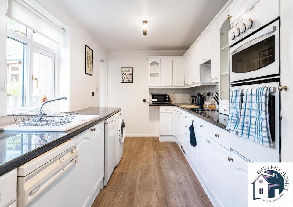 Kitchen or kitchenette, oven, stove