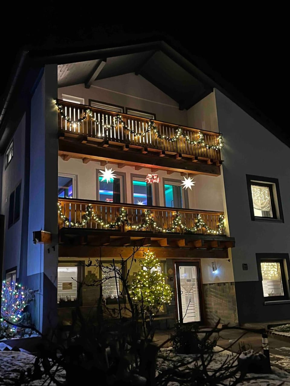 Property building, Night, View (from property/room), Balcony/Terrace, Balcony/Terrace