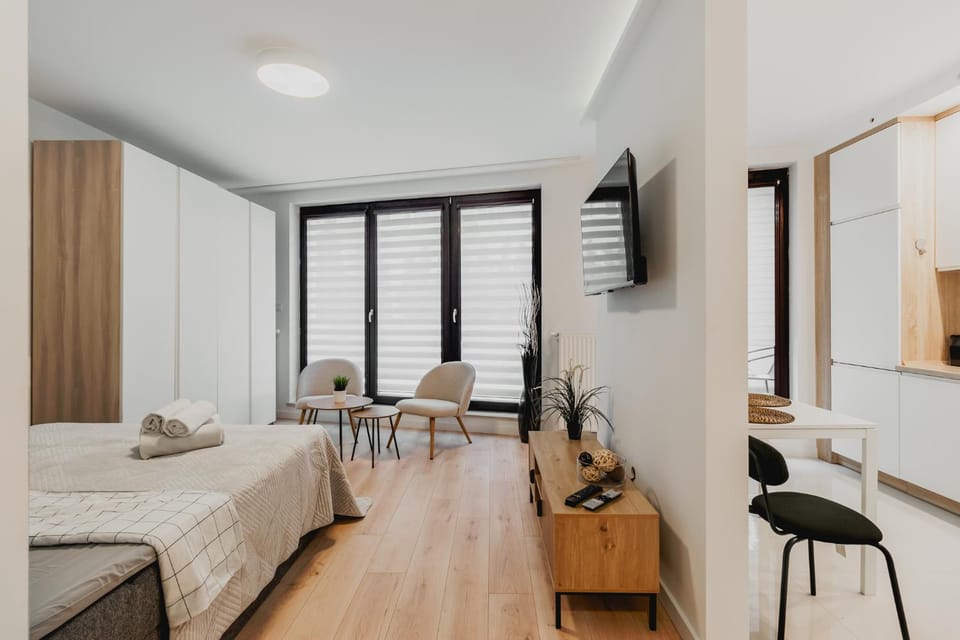 Bed, TV and multimedia, Living room, Photo of the whole room, Seating area, Bedroom