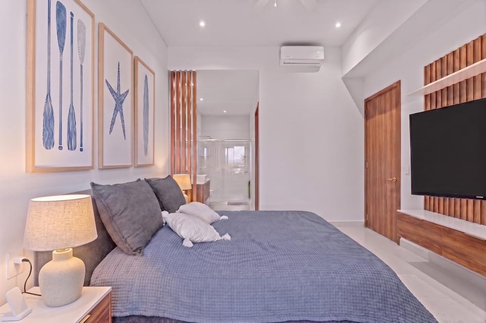 Bed, TV and multimedia, air conditioner