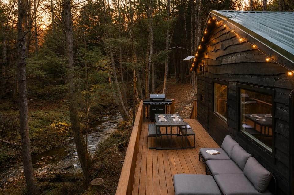 Sauna, Hot Tub, Fire Pit & Creekside Deck Niksen House in Delaware