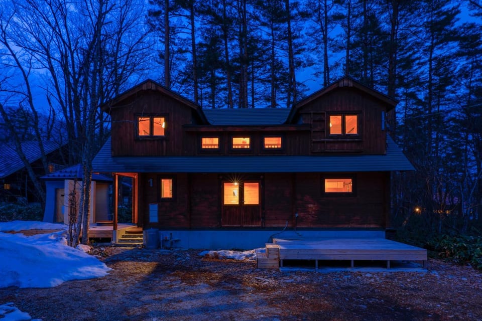 Property building, Night, Natural landscape, Winter