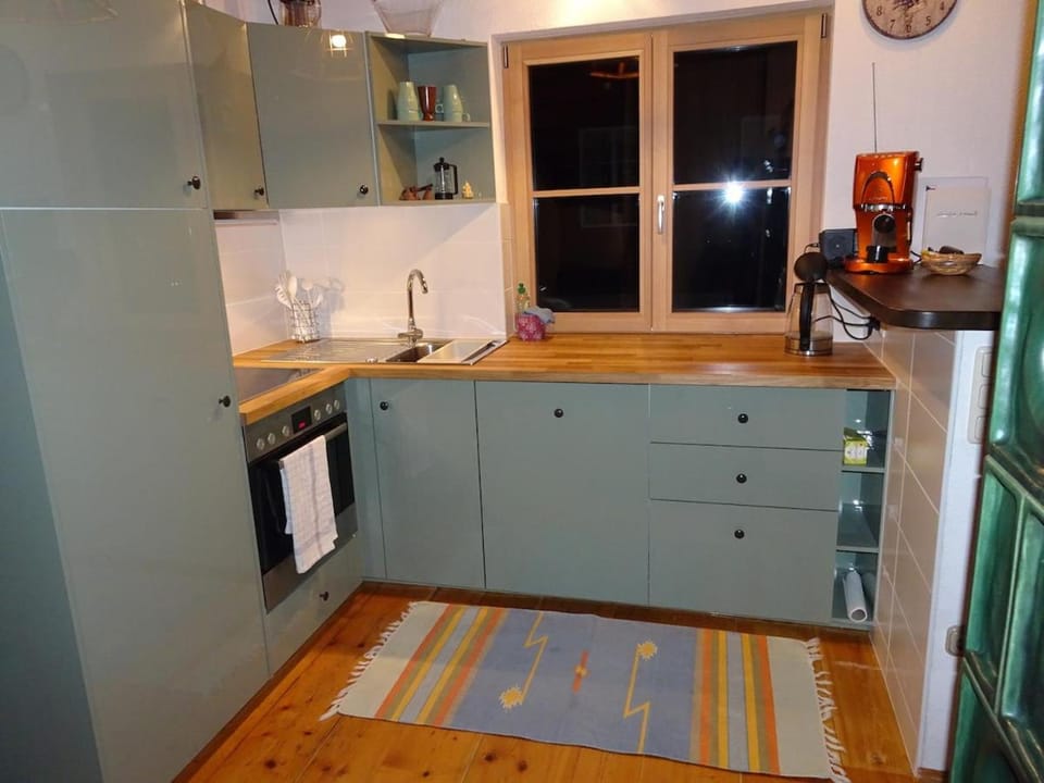 Kitchen or kitchenette, dishwasher, stove