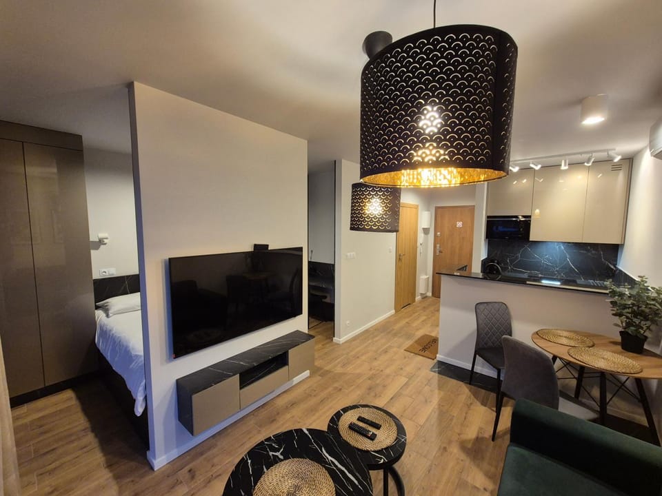 TV and multimedia, Kitchen or kitchenette, Living room, Seating area