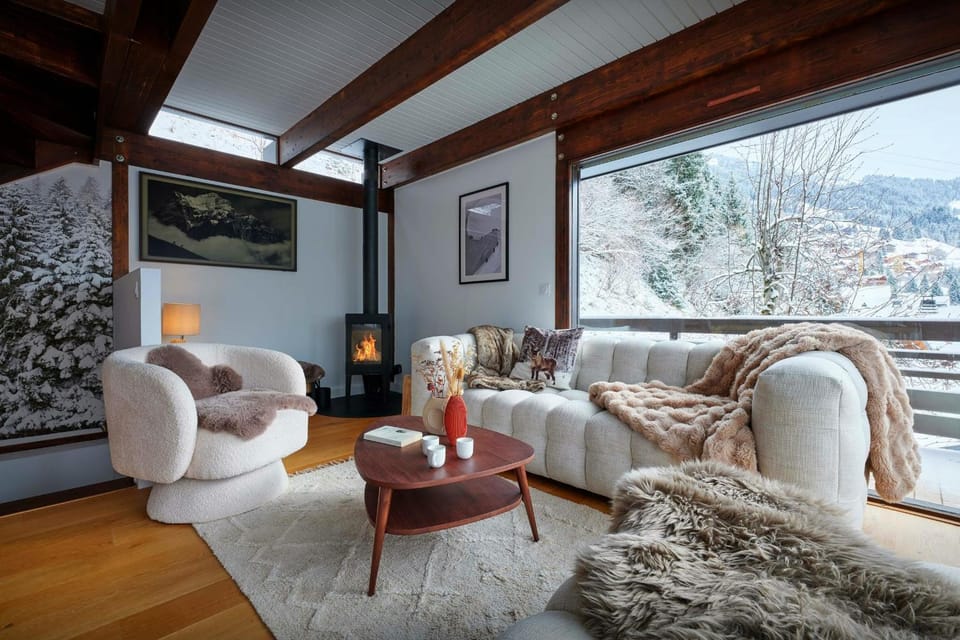 Natural landscape, Living room, Seating area, Mountain view