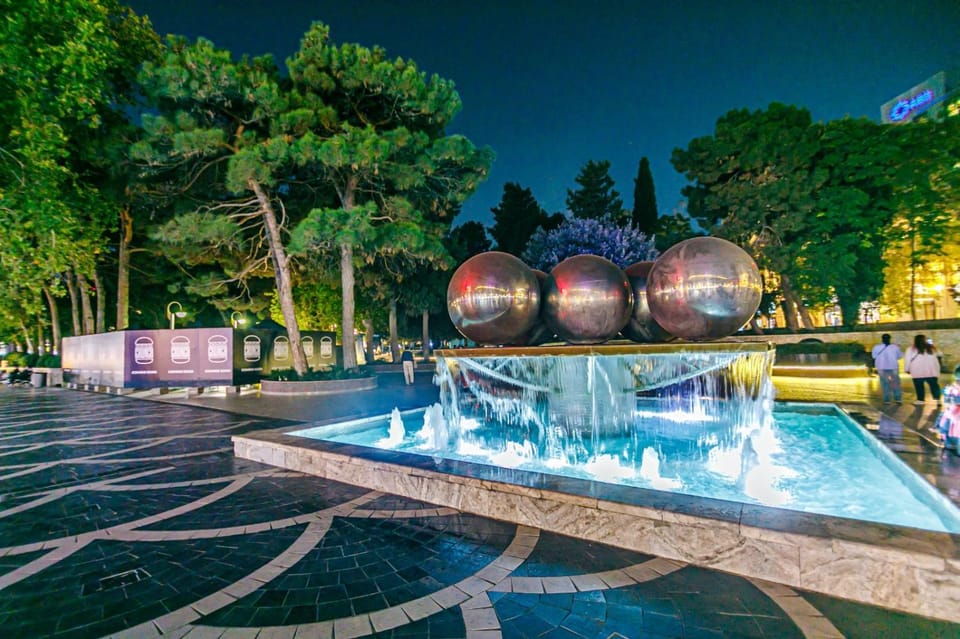 Night, Natural landscape, Garden, Pool view