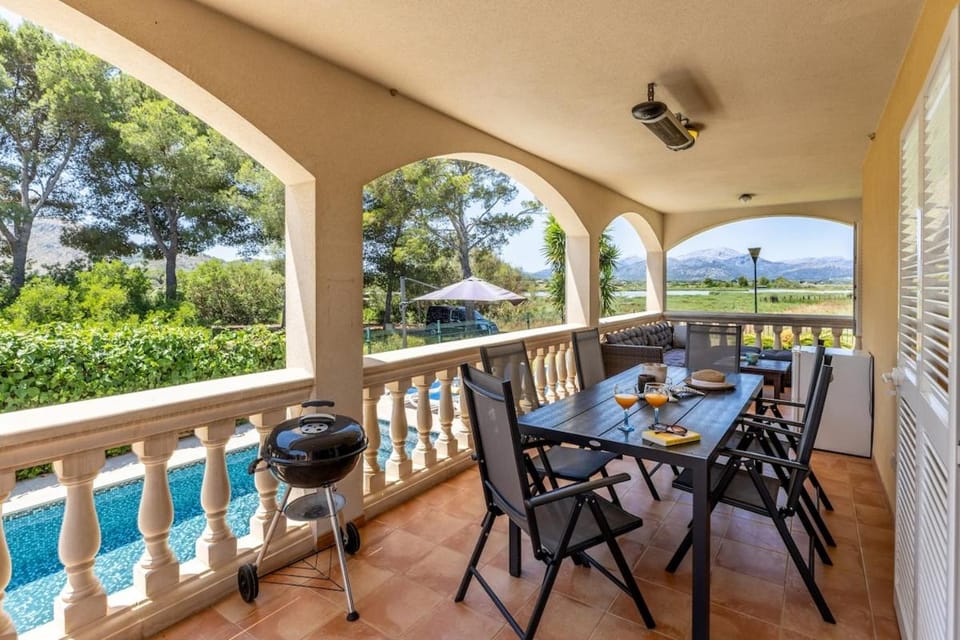 Natural landscape, Balcony/Terrace, Pool view
