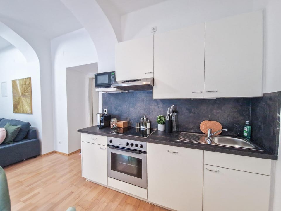 Coffee/tea facilities, Kitchen or kitchenette, dishwasher, oven, stove