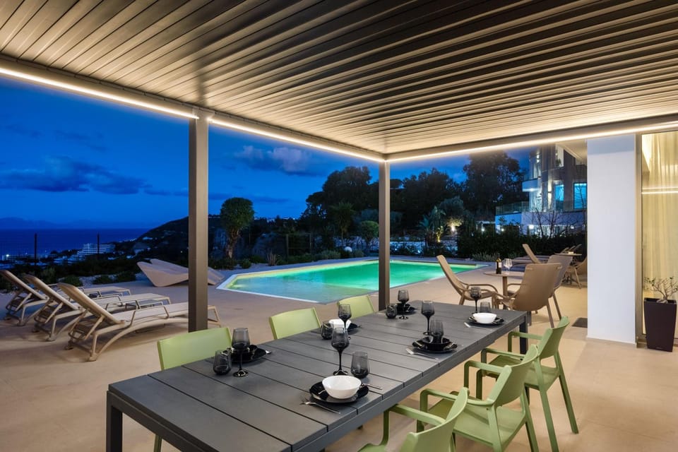 Patio, Natural landscape, Pool view, Swimming pool