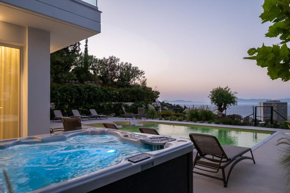 Day, Hot Tub, View (from property/room), Sea view, Swimming pool