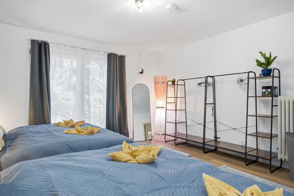 Bed, Photo of the whole room, Bedroom, flat iron, wardrobe