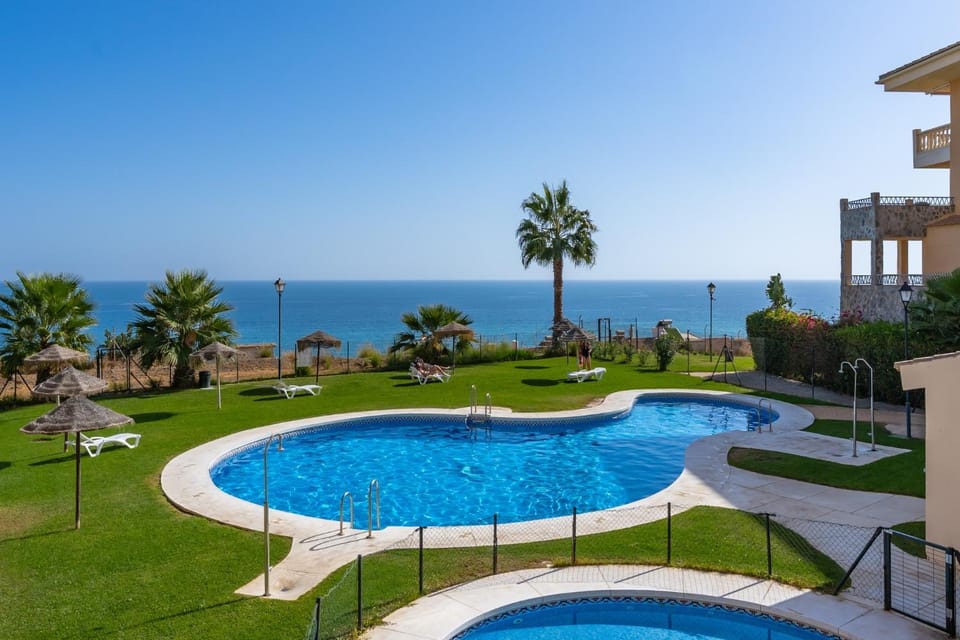 Property building, Living room, Swimming pool