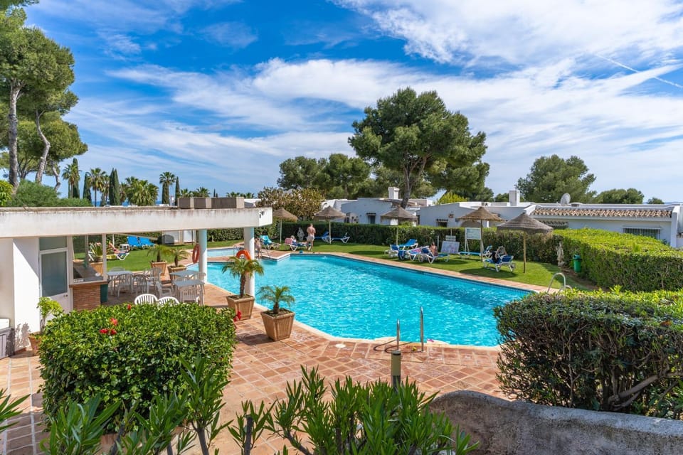 Property building, Living room, Swimming pool
