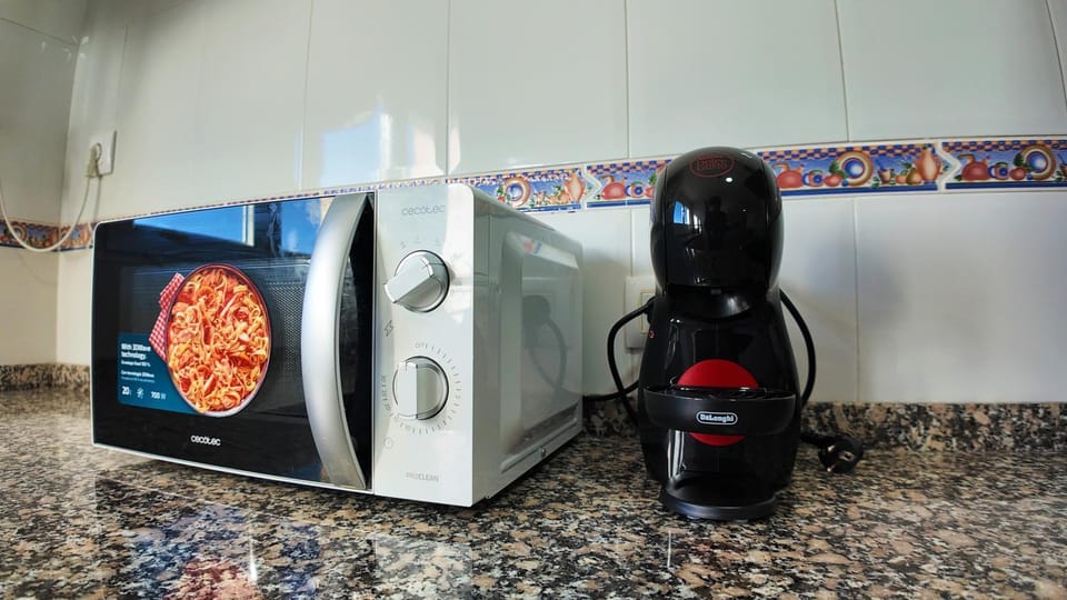 Kitchen or kitchenette, toaster