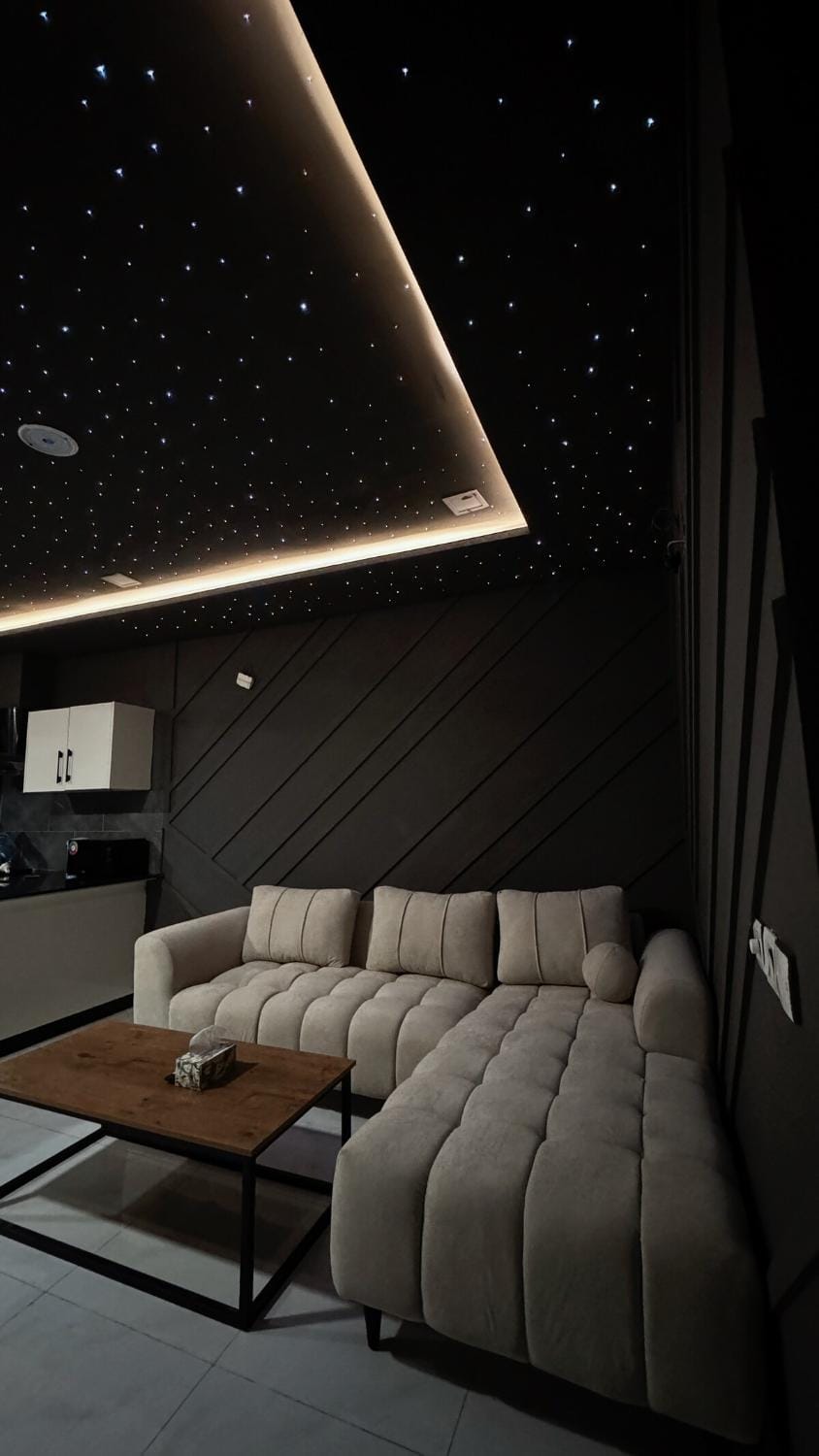 Dark Cozy 1BHK And Sleep Under the Stars Indoors Apartment in Lahore