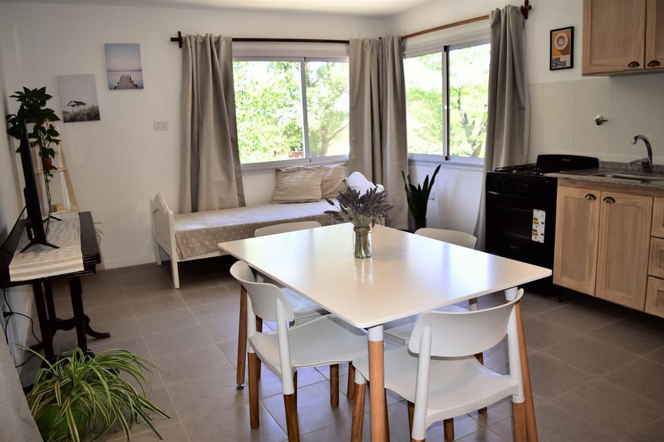 Kitchen or kitchenette, Living room, Dining area