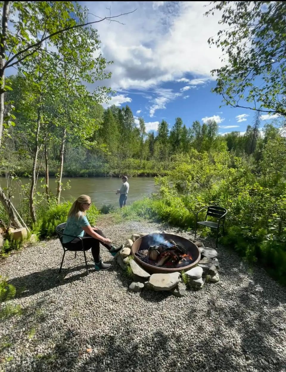 Natural landscape, Fishing, River view