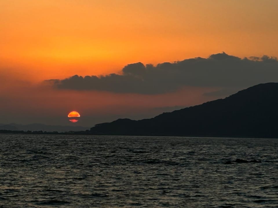 Natural landscape, Sea view, Sunset
