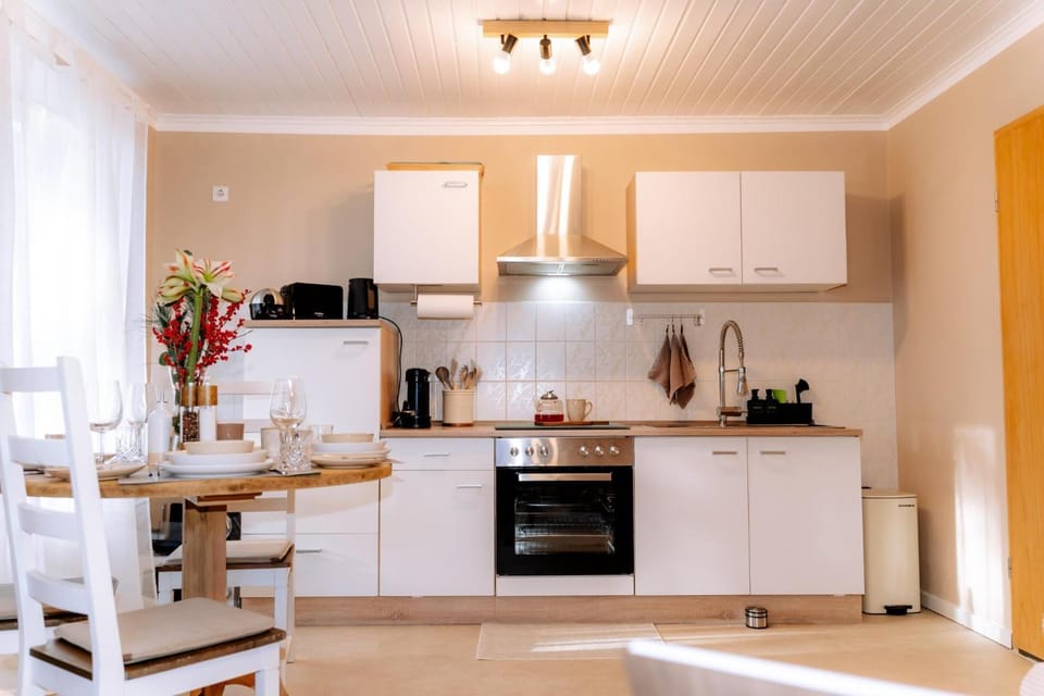 Kitchen or kitchenette, Dining area, stove
