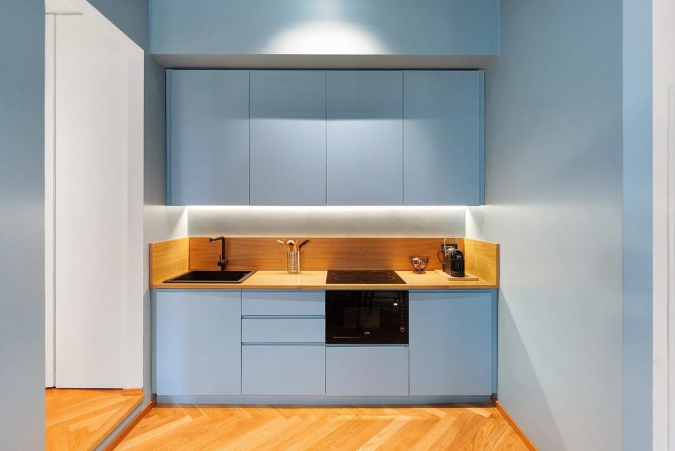 Kitchen or kitchenette, Living room