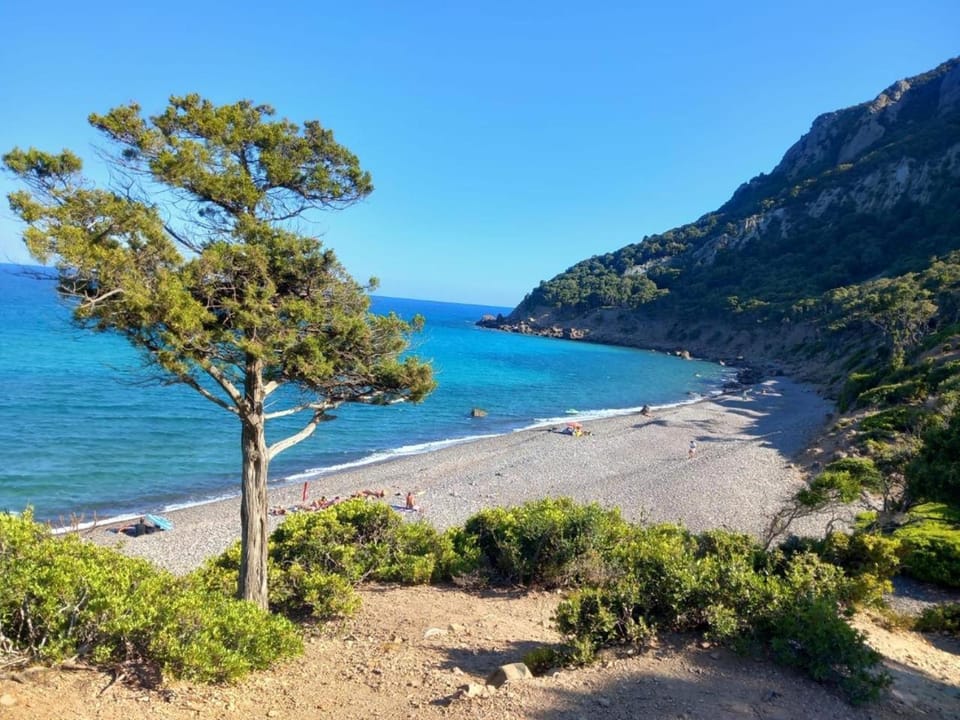 Natural landscape, Beach, Mountain view, Sea view