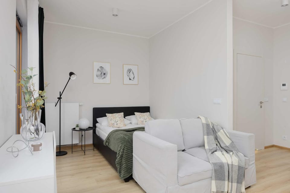 Bed, Living room, Photo of the whole room, Seating area, Bedroom