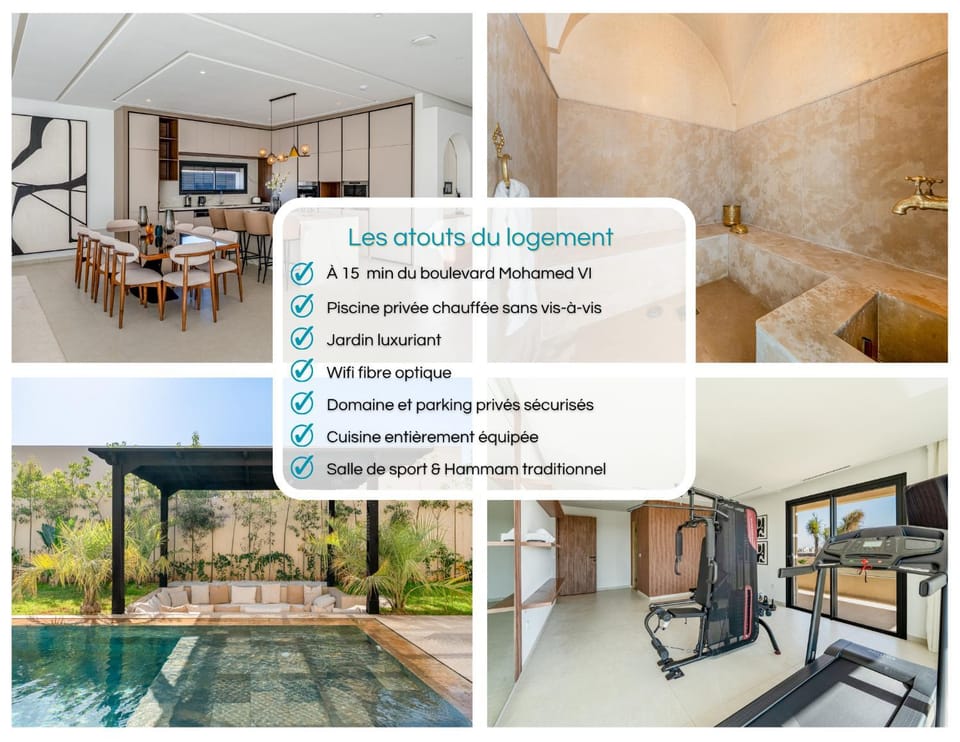 Villa Lilas-Luxe Pool, Steam Room & Gym Villa in Marrakesh-Safi