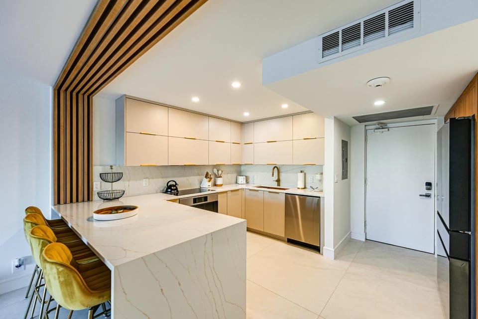 Walk to Beach: Luxe Harbor-View Condo in Naples! House in Vanderbilt Beach