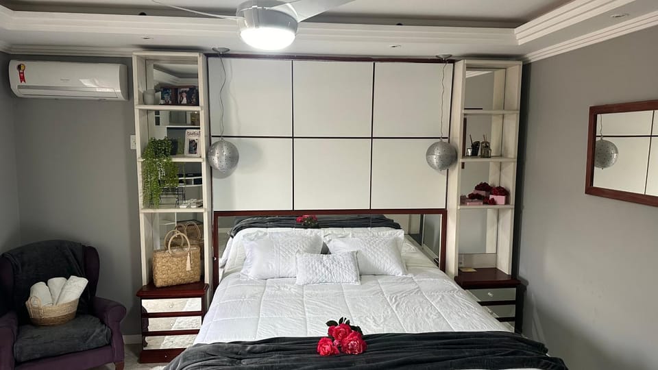 Bed, Photo of the whole room, towels, wardrobe, air conditioner