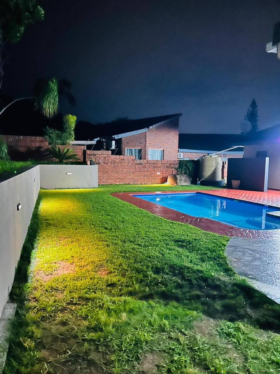 Night, Garden view, Swimming pool