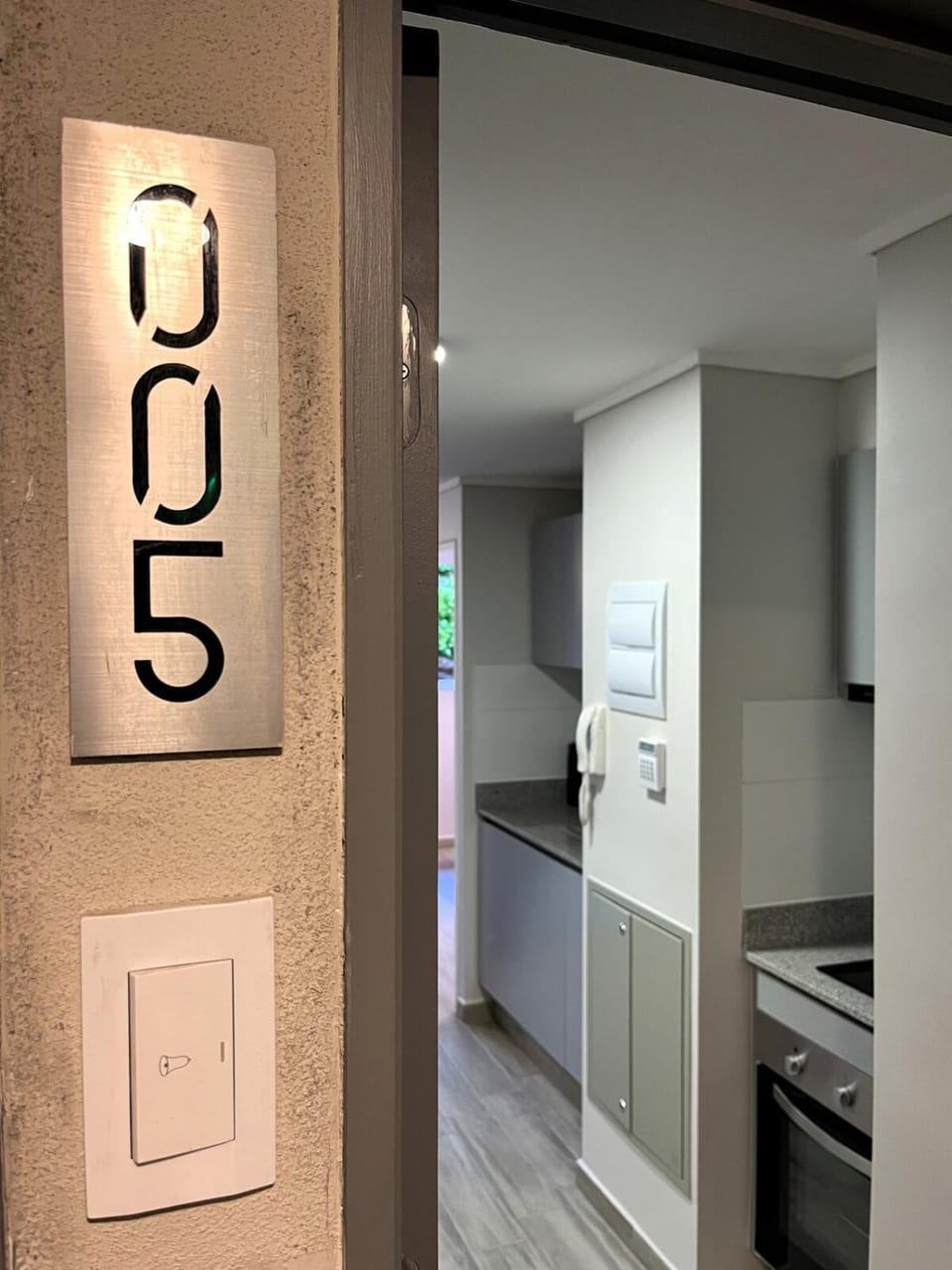 Kitchen or kitchenette, oven
