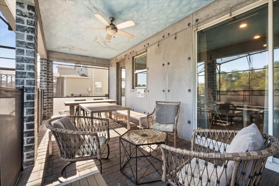 Patio, Seating area, Dining area