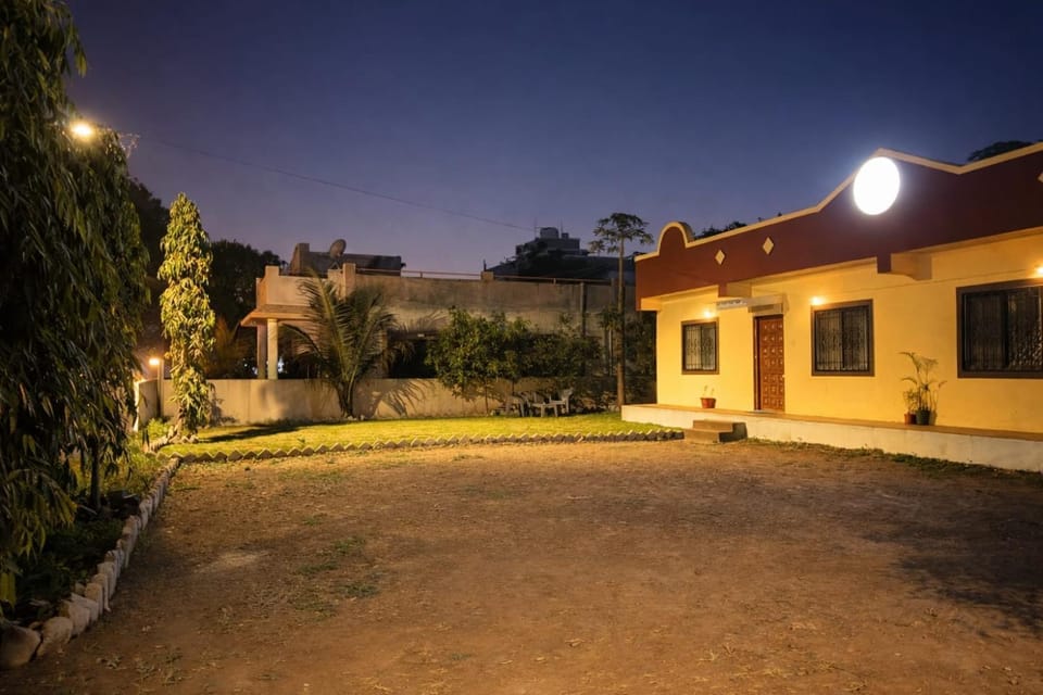 Property building, Night, Garden, Parking