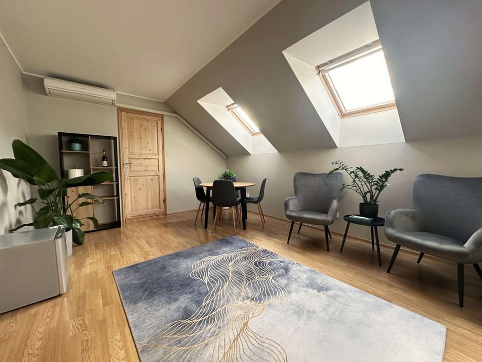Living room, Seating area, Dining area, air conditioner