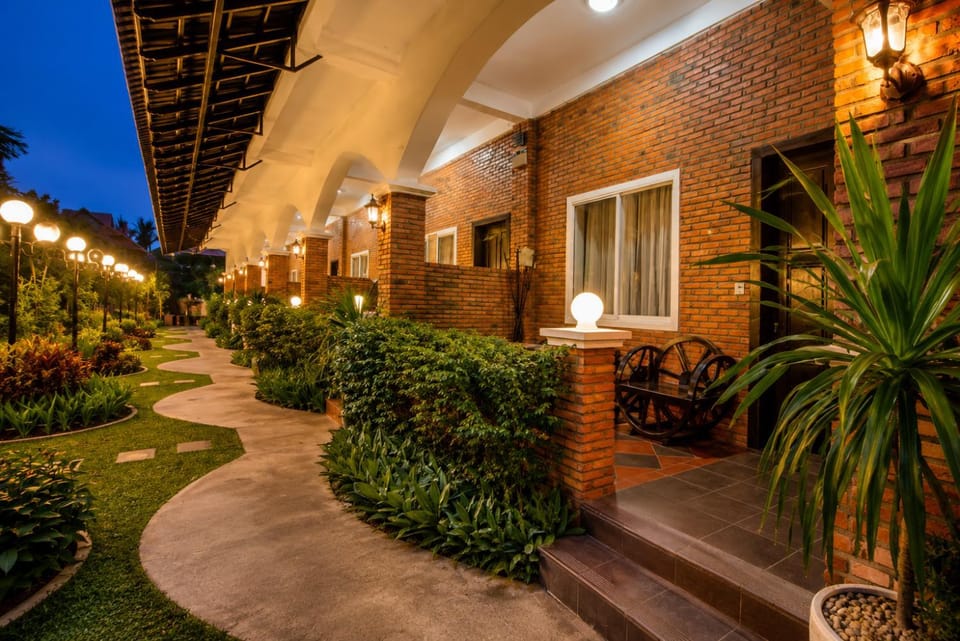 Property building, Night, Garden view