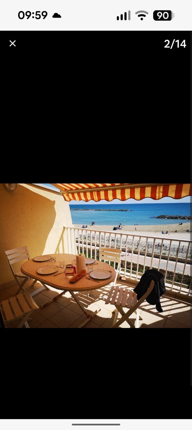 Vu sur mer 1er ligne Apartment in Palavas-les-Flots