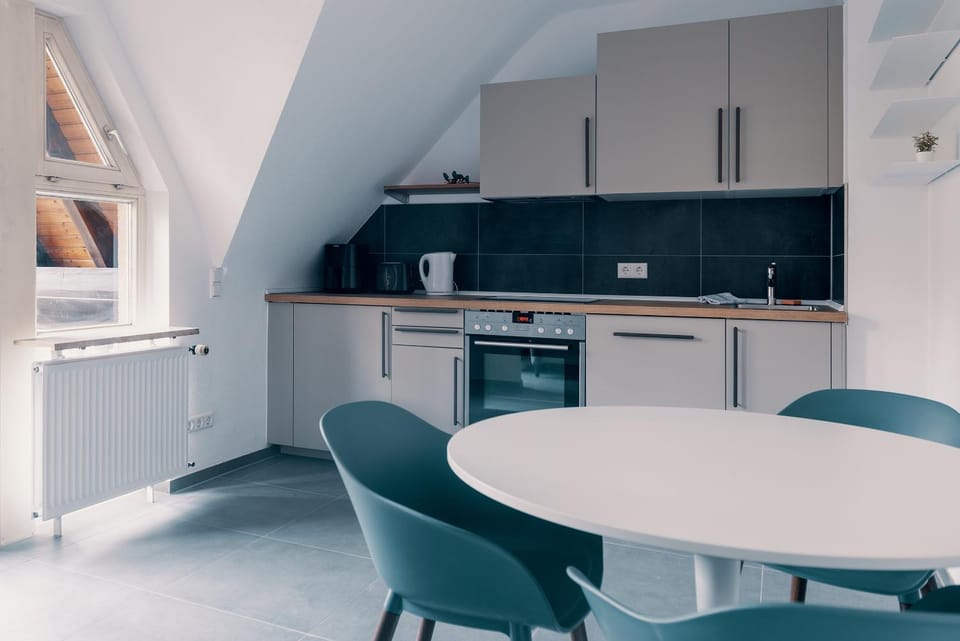 Kitchen or kitchenette, Dining area, dishwasher, oven, stove