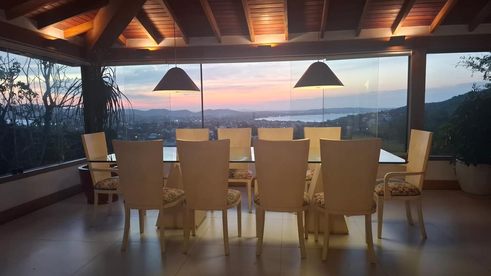 Natural landscape, View (from property/room), Dining area, Sunset