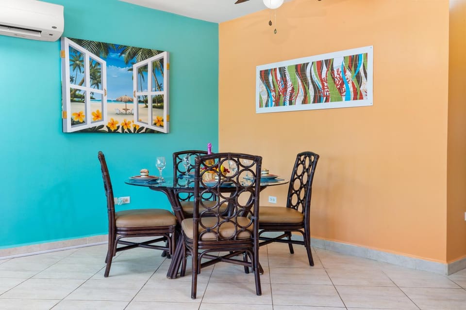 Dining area, air conditioner