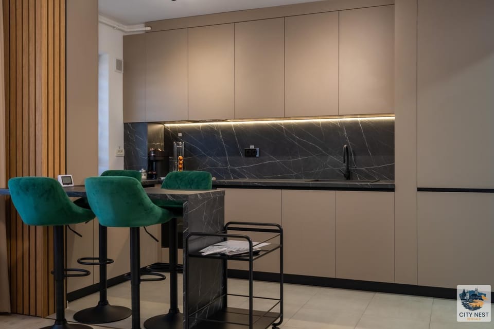 Kitchen or kitchenette, Living room, Dining area