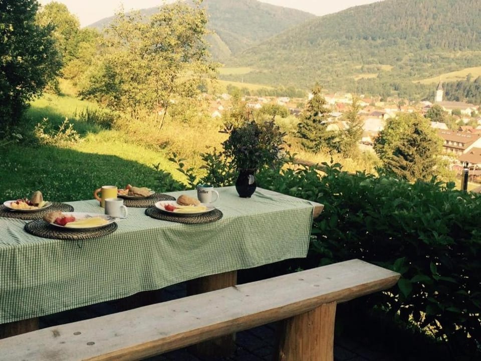 Natural landscape, Balcony/Terrace, Food, Mountain view