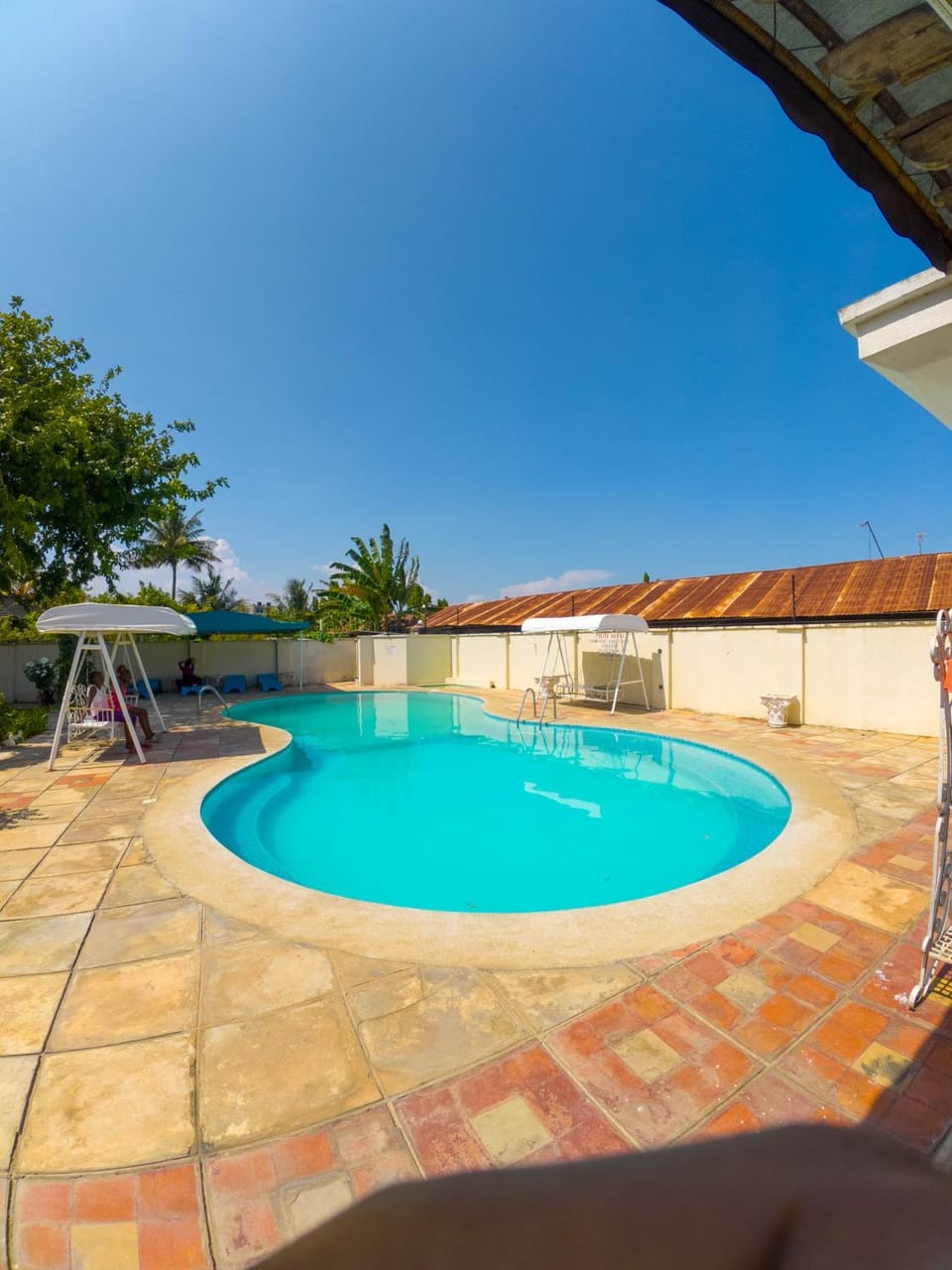 Patio, Day, Natural landscape, Pool view, Swimming pool, Swimming pool, sunbed