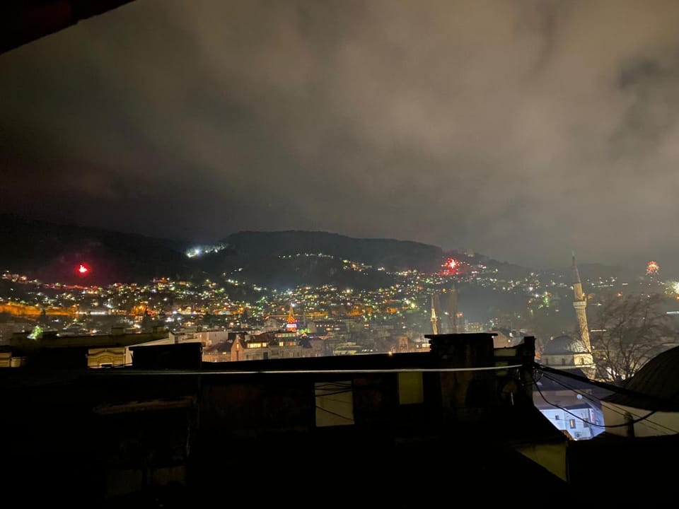 Night, Natural landscape, Bird's eye view, City view, Mountain view
