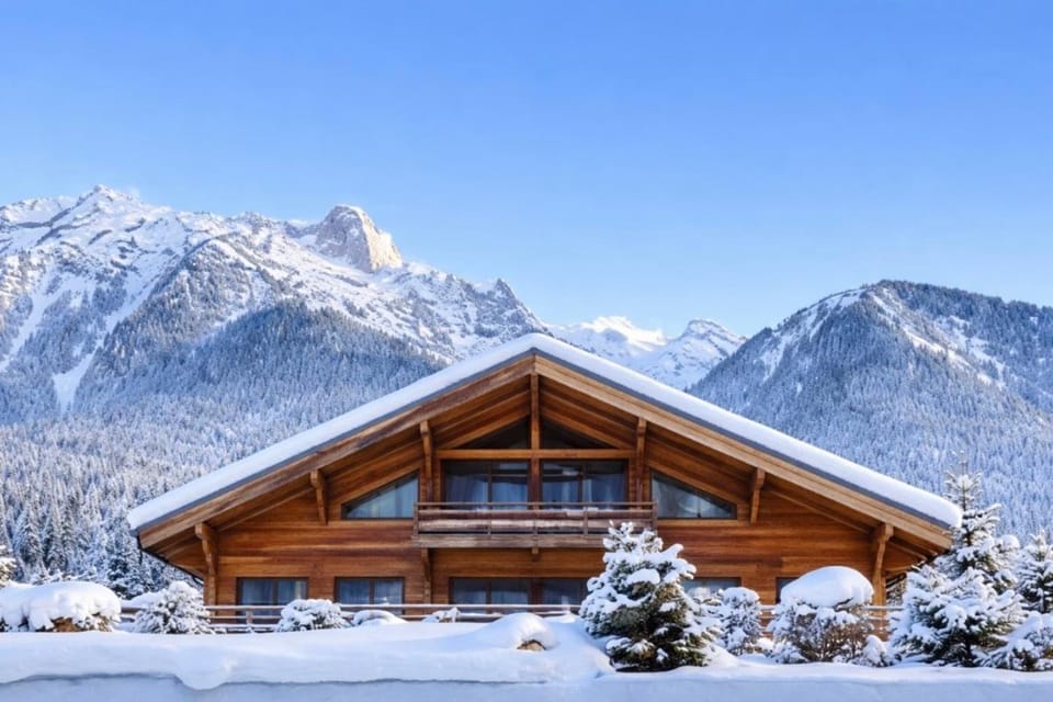 Luxury Chalet Sleeps 10 Mont Blanc View Hammam Chalet in Chamonix