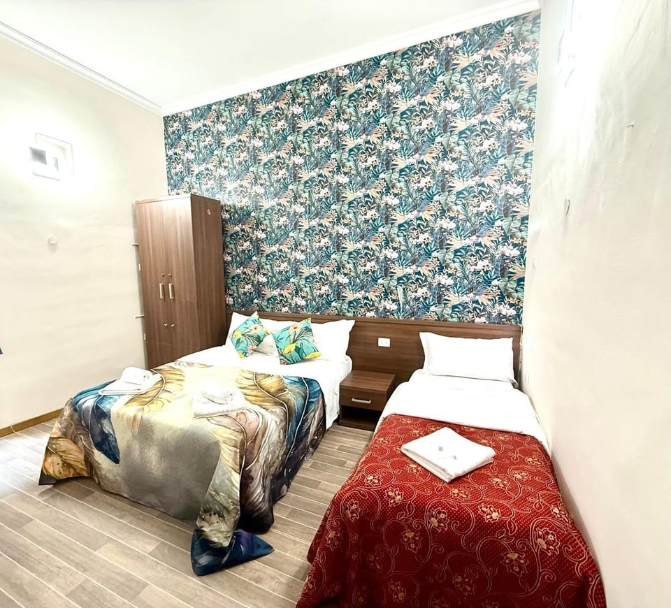 Bed, Bedroom, towels, air conditioner