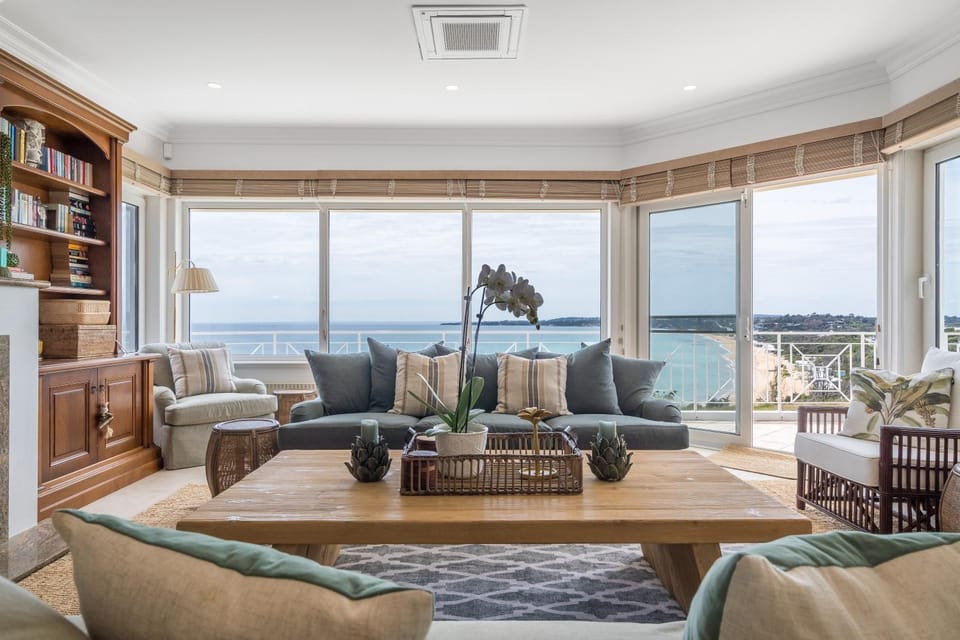 Living room, Sea view, Sunset